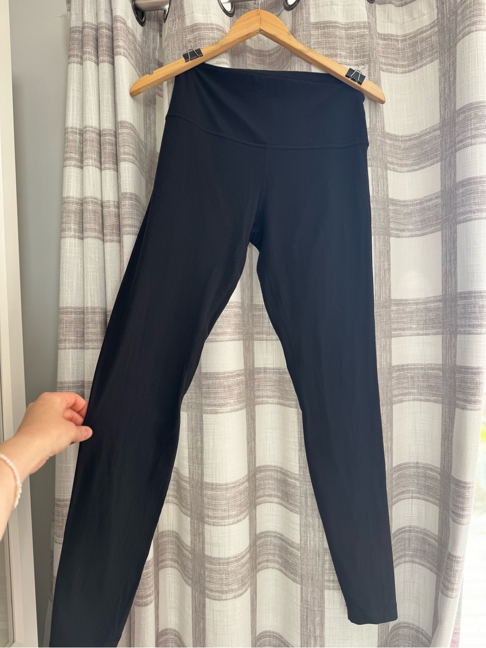 Lululemon Black Ribbed High-Waist Leggings